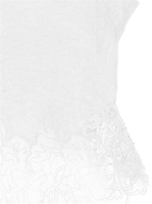 Lace panelling TOP Ermanno Scervino | D455L319APPYU11001